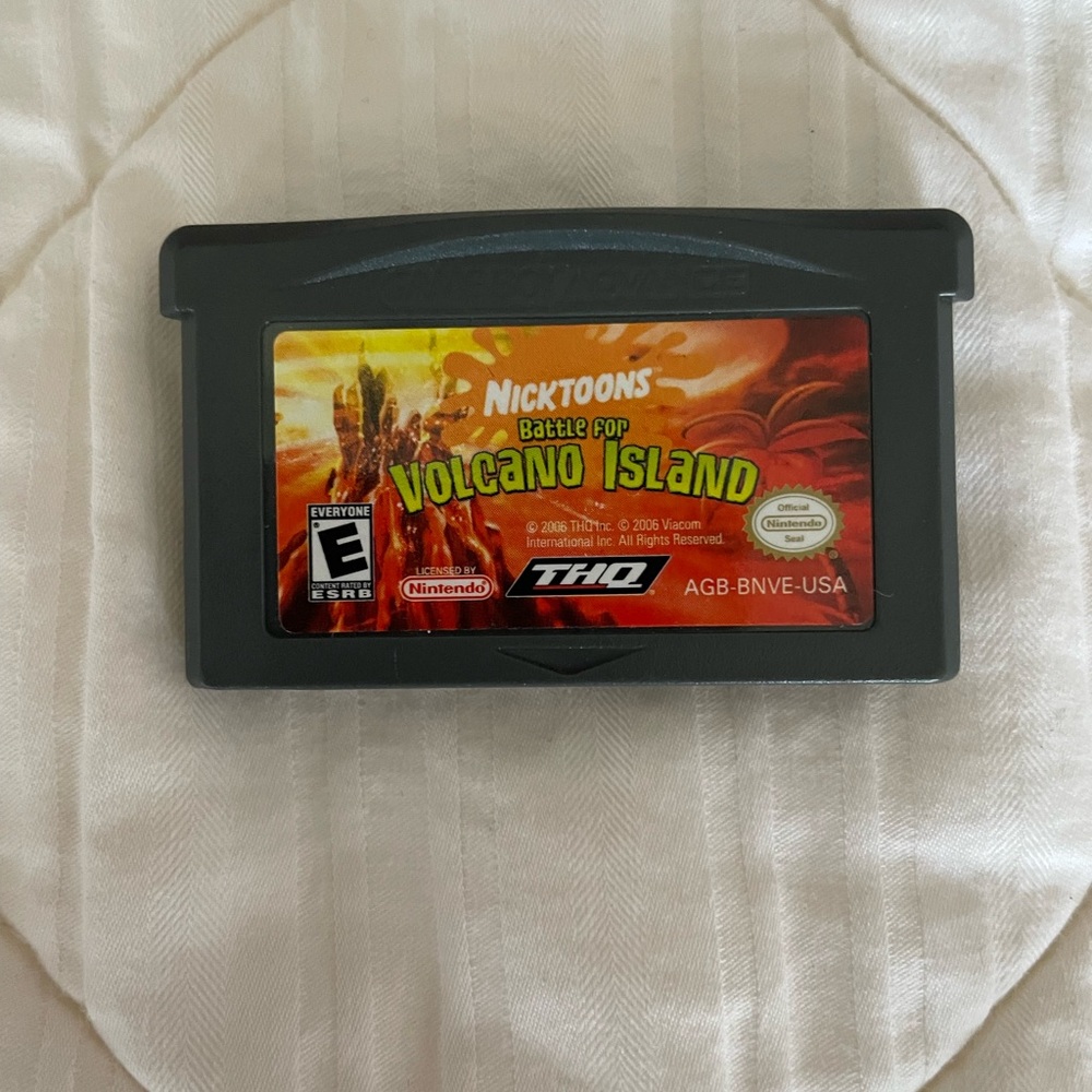 Nicktoons Battle for Volcano Island Gameboy Advance Game Cartridge